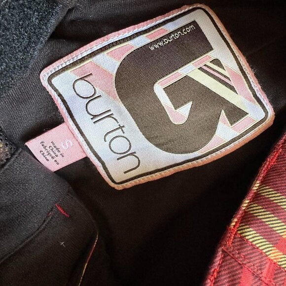 Burton Cargo Snowboard Ski Pants Men Small Plaid Red Yellow Black Ski Waterproof - Picture 5 of 8